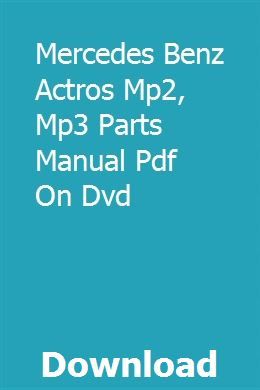 Mercedes benz parts list download